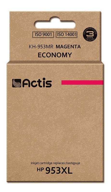 Actis KH-953MR blk (erstatning HP 953XL F6U17AE; Standard; 25 ml; rd) - Ny chip #1