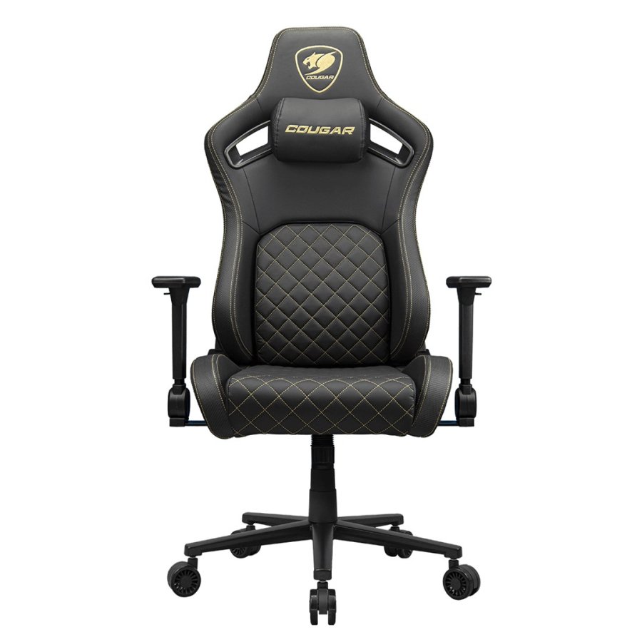 COUGAR CGR-DFL-GLB PC gamingstol Polstret vatteret s�de Sort, Guld #1