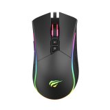 Havit MS1001S - Optisk hjrehnds-gamingmus, USB type A, sort-gr #2