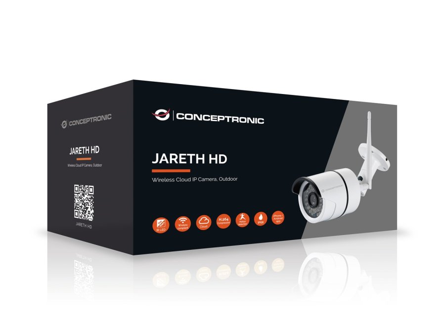 Conceptronic JARETH02W overv�gningskamera Kugle (form) IP-sikkerhedskamera Udend�rs 1280 x 720 pixel Loft/v�g #2