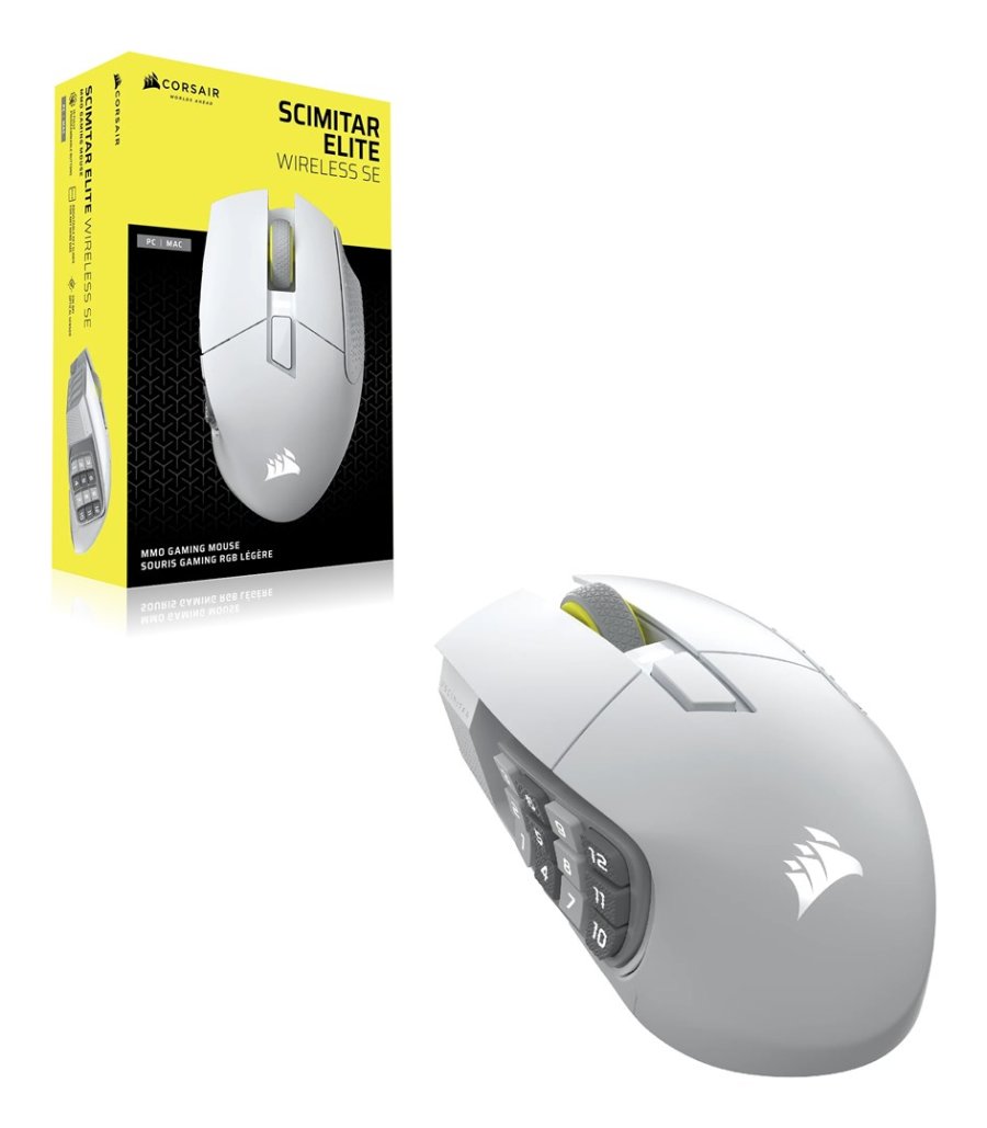 Corsair SCIMITAR ELITE WIRELESS SE mus Spil Hjre hnd RF trdls + Bluetooth Optisk 33000 dpi #2