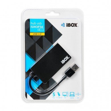 iBox IUH3F56 interface hub USB 3.2 Gen 1 (3.1 Gen 1) Type-A 5000 Mbit/s Sort #3