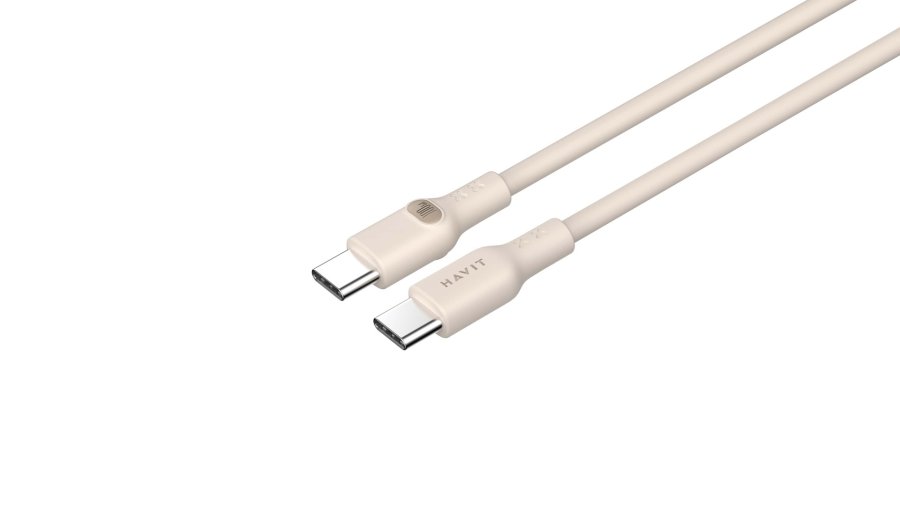 Havit CB6284 - USB Type C til USB Type C-kabel, 2,0 m (beige) #2