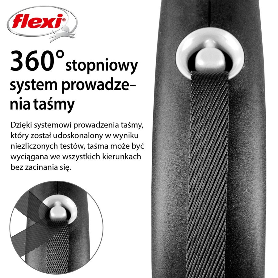 Flexi Black Design M 5 m Fleksibel hundesnor #5