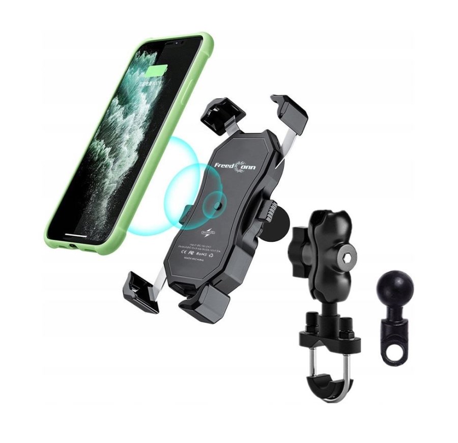 MOTORCYKEL TELEFONHOLDER FREEDCONN MC1W MED INDUKTIV OPLADER #3