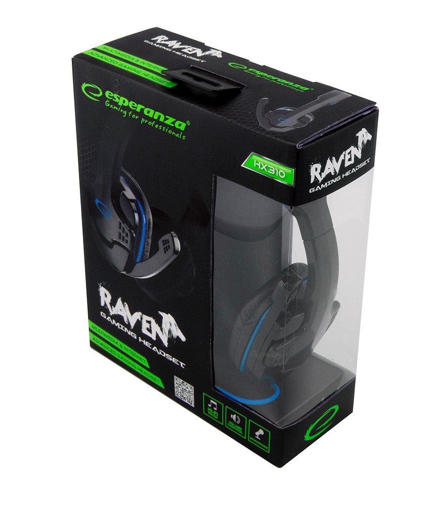 Esperanza EGH310B Headset Sort, Bl� #7