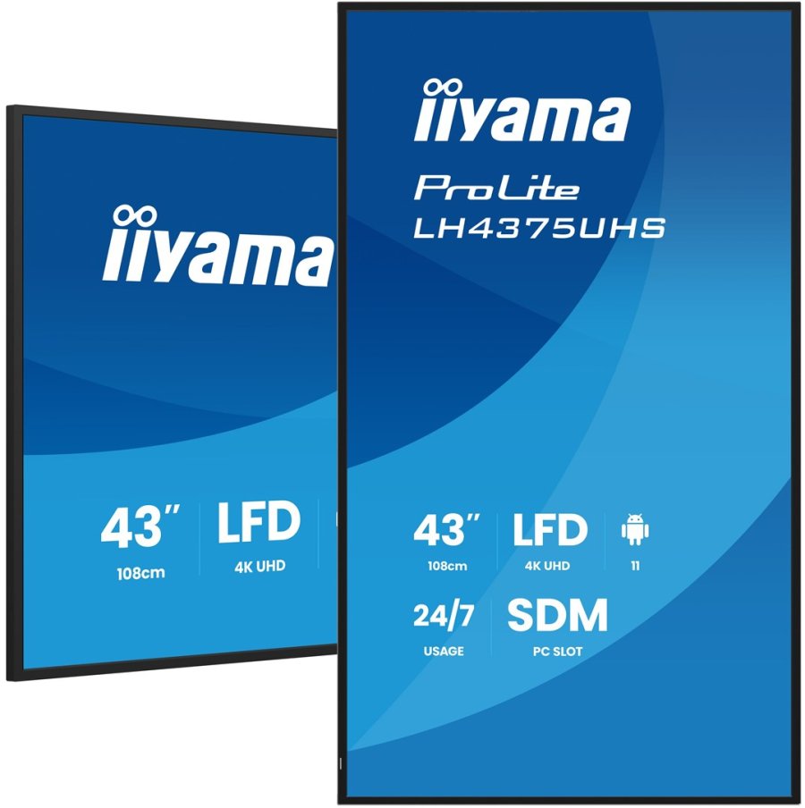 IIYAMA 108cm LH4375UHS-B2AG HDMI DP USB #1