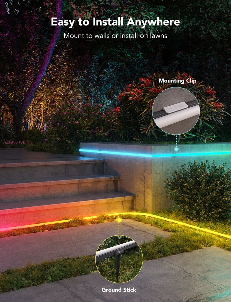 Govee H61A8 udend�rs LED-neonlysstrimmel 10 m med Wi-Fi, Bluetooth og RGBIC #5
