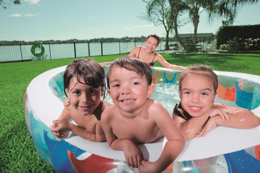 Bestway 54066 swimmingpool til over jorden Oppustelig pool Oval 542 L Flerfarvet #23