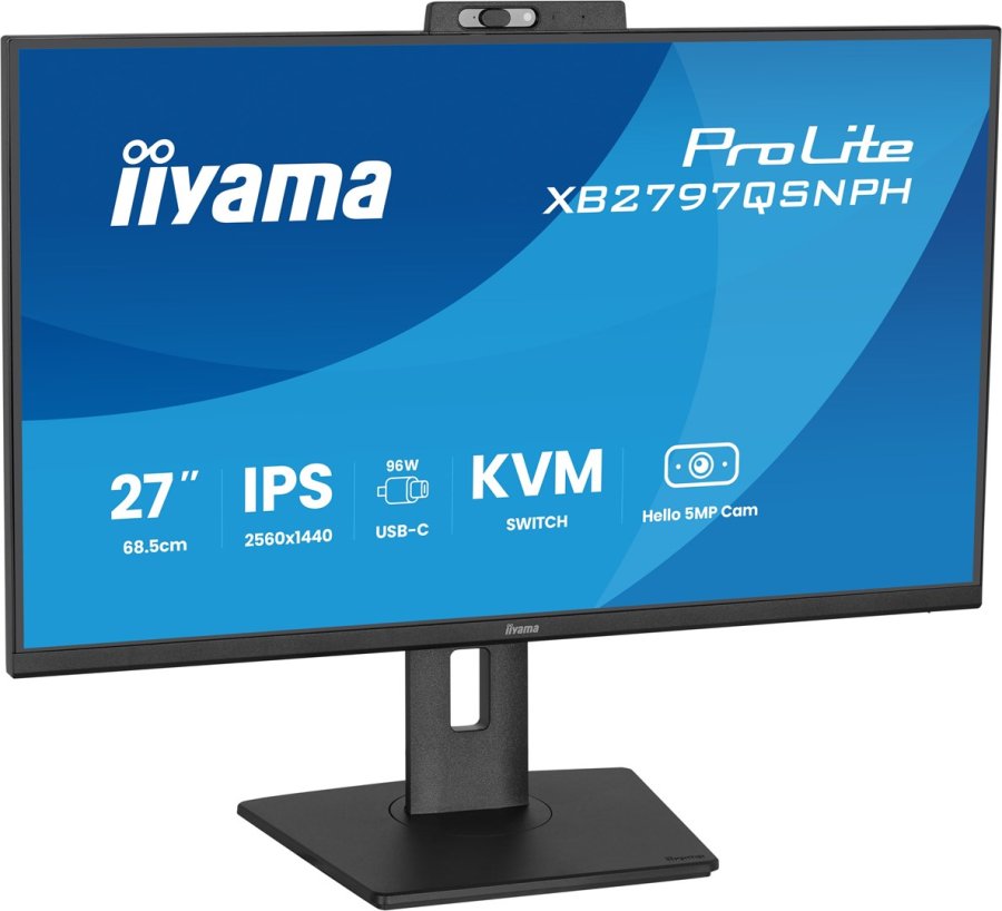 iiyama ProLite XB2797QSNPH-B1 27IN IPS LCD 4MS 2560X1440 350CD/M2 HDMI/DP/USB 2 computersk�rm 68,6 cm (27