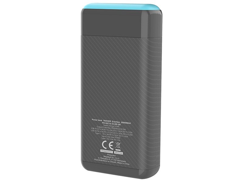 Tracer EnerGen 20000 mAh Sort, Bl #3