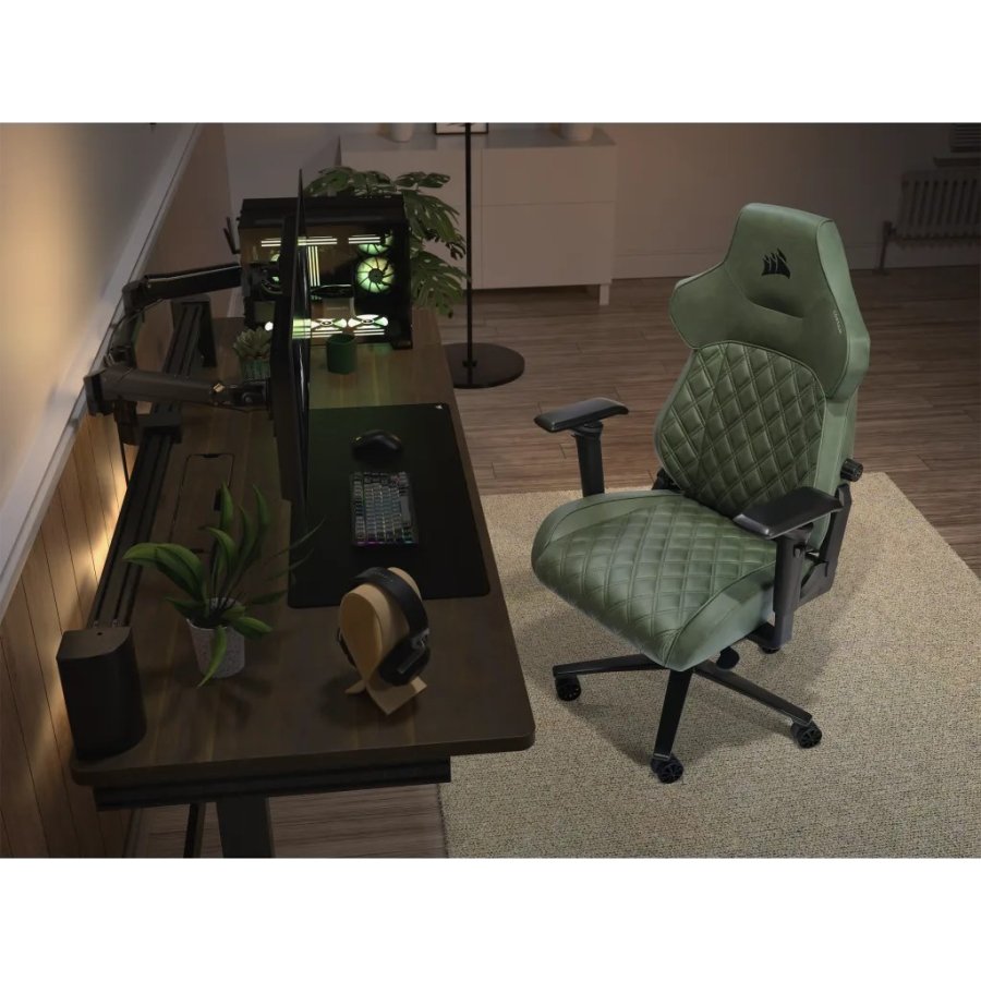 Corsair TC500 LUXE PC gamingstol Polstret s�de Gr�n #8