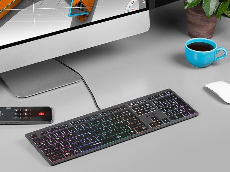 A4Tech FSTYLER FX60H (Neon Backlit) tastatur USB QWERTY Sort, Gr #4