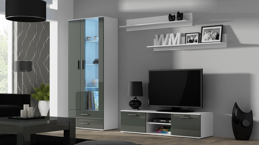 Cama SOHORTV140BI/SZ TV stativ & underholdningscenter 1 hylder #3