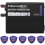 Qoltec 51959 Smart Monolith oplader til LiFePO4 AGM GEL SLA batterier | 20A | 12V #5