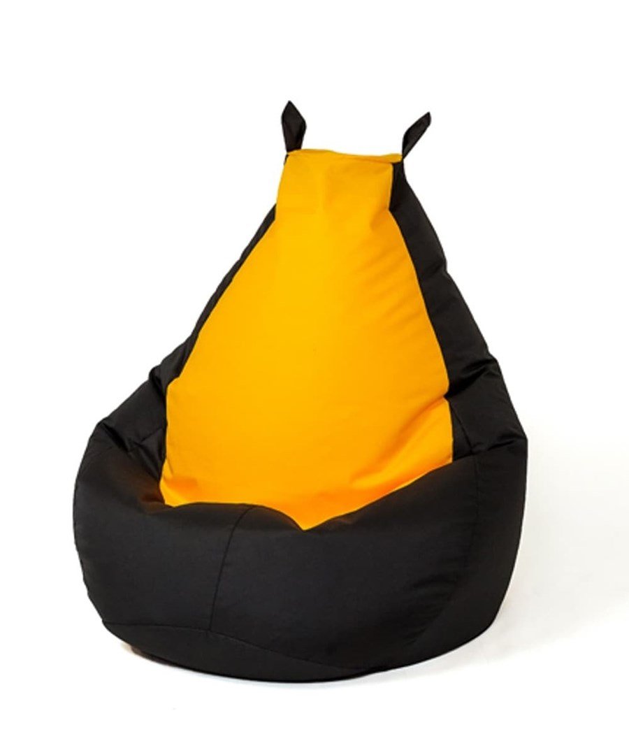 Puf GO GIFT Gul Sort Oxford 105 x 80 cm #1