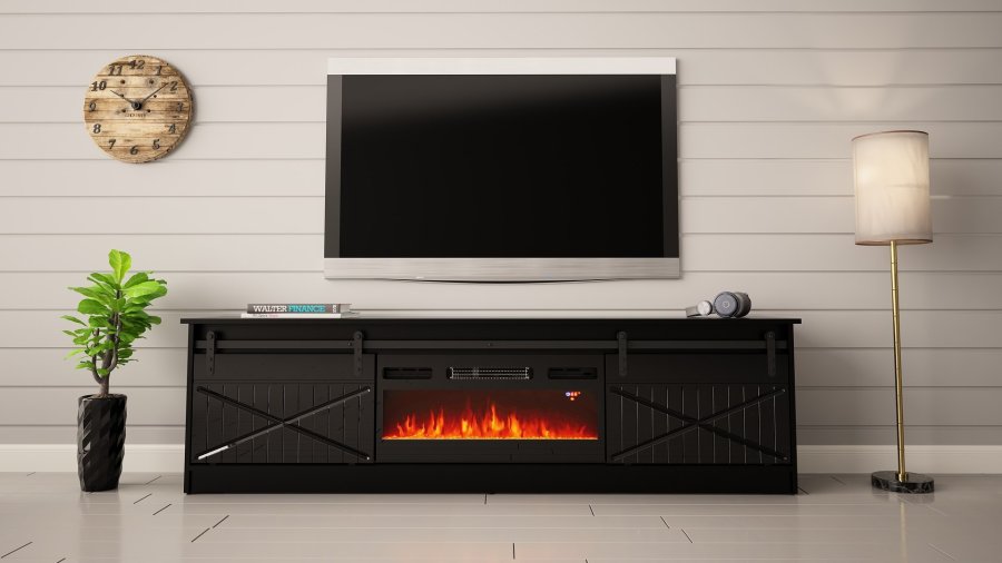RTV GRANERO + pejseskab 200x56,7x35 sort/sort glans #3