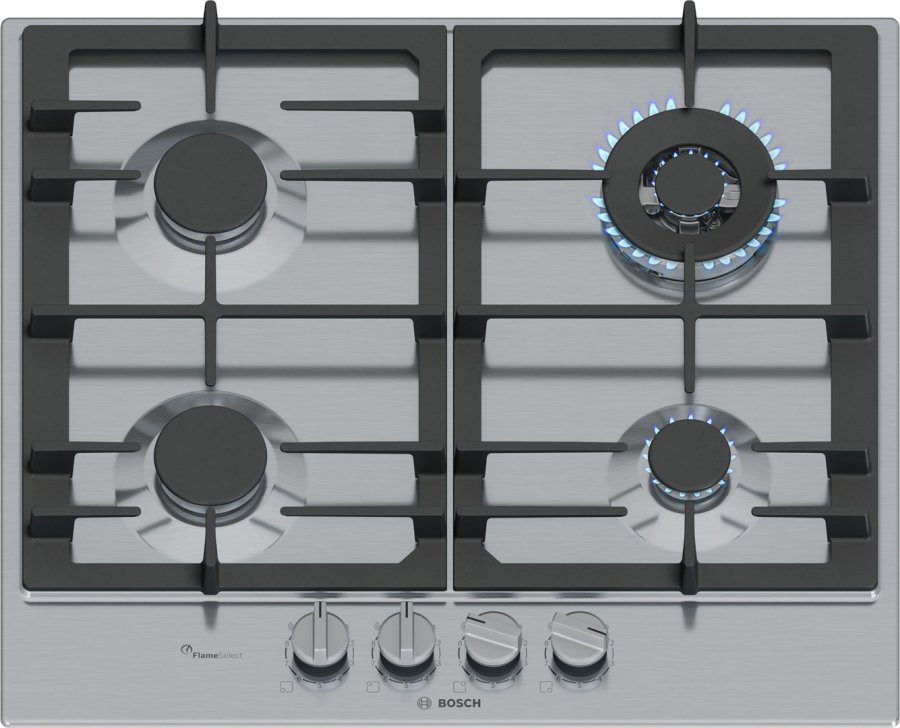 Bosch Serie 6 PCH6A5I90 kogeplade Rustfrit stl Indbygget 60 cm Gaskomfur 4 zone(s) #1