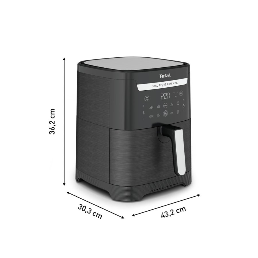 Tefal Easy Fry & Grill EY8018 6,5 L Enkeltst�ende 1830 W Varmluftsteger Sort #4