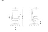 Adella C239 kontorstol i naturl�der HL-4, sort #4