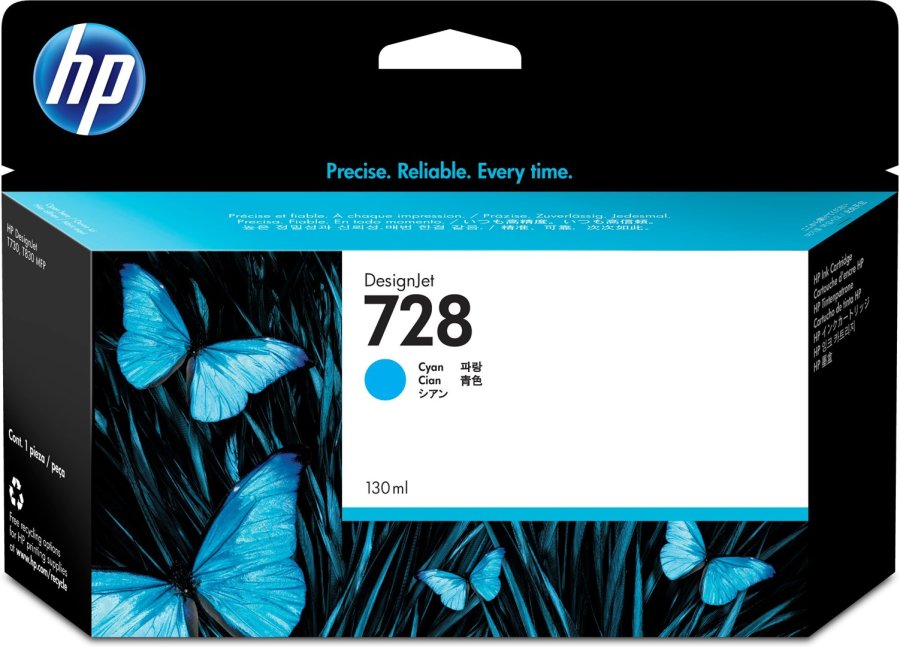 HP 728 130 ml DesignJet-blkpatron, cyan #1