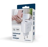 Gembird TA-UC-1A12-01 oplader til mobil enhed Smartphone, SmartWatch, Tablet Hvid Vekselstrm Indendrs #8