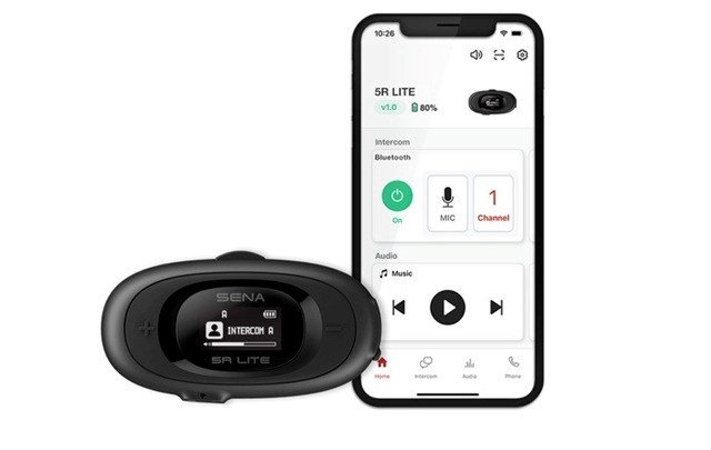 Sena 5RLITE-01D Dobbelt motorcykel-intercom Bluetooth 5.1 700 m sort #5