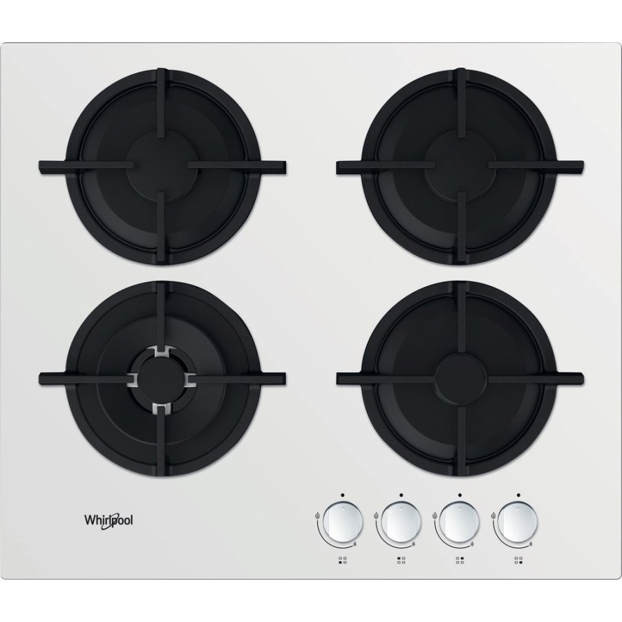 Whirlpool AKT 625/WH kogeplade Hvid Indbygget Gaskomfur 4 zone(s) #1