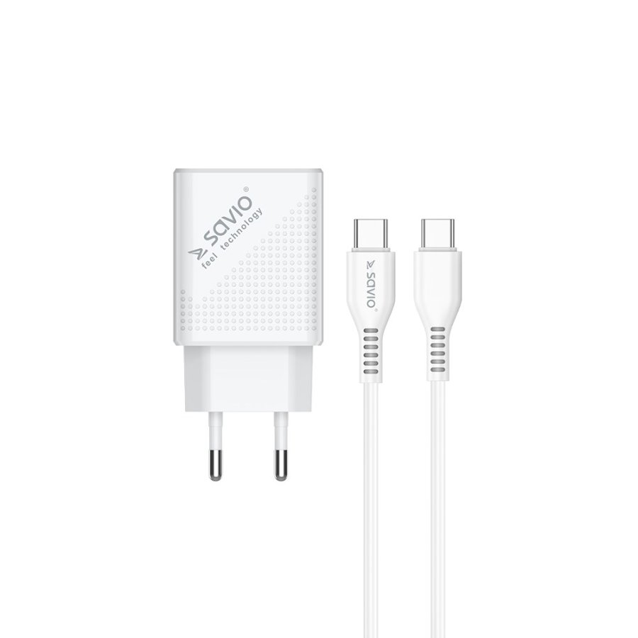 SAVIO LA-05 USB Type A & Type C Quick Charge Power Delivery 3.0 cable 1m Indendrs #1