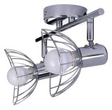 Activejet GIZEL dobbelt loft vglampe strip krom E14 vglampe til stuen #4