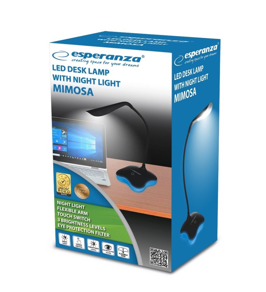 Esperanza ELD105K bordlampe 3 W LED Sort #8