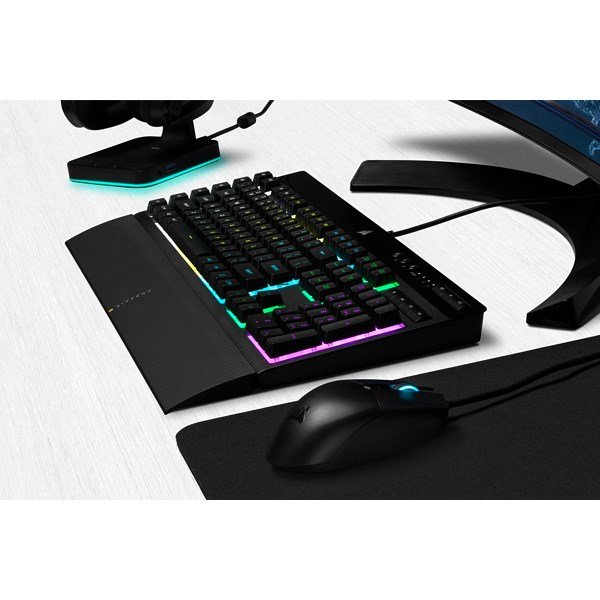 Corsair | Rubber Dome | K55 RGB PRO | Gaming keyboard | Gaming Keyboard | RGB LED light | US | Wired | Black #12