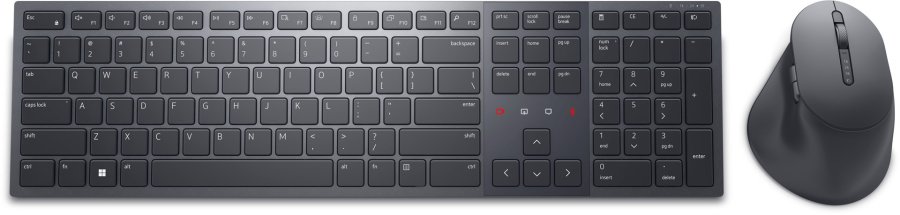 DELL KM900 tastatur Mus inkluderet Kontor RF tr�dl�s + Bluetooth QWERTZ Tysk Grafit #4