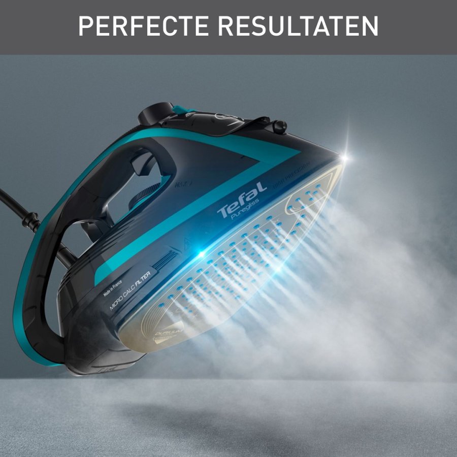 Tefal Puregliss FV8066 Tr & dampstrygejern Durilium AirGlide Autoclean soleplate 3000 W Sort, Bl #2
