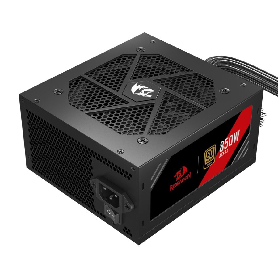 REDRAGON GC-PS007-SE 850W 80 Plus Gold ATX 3.1 enhed til str�mforsyning Sort #7