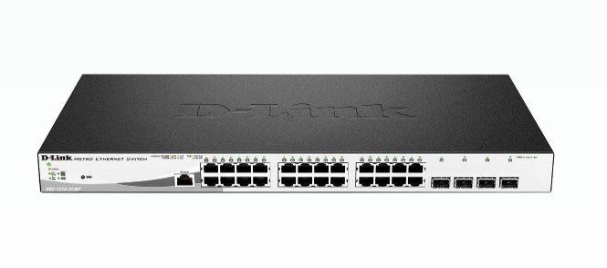 D-Link DGS-1210-28MP netvrksswitch Administreret L2 Gigabit Ethernet (10/100/1000) Strm over Ethernet (PoE) 1U Sort, Gr #1