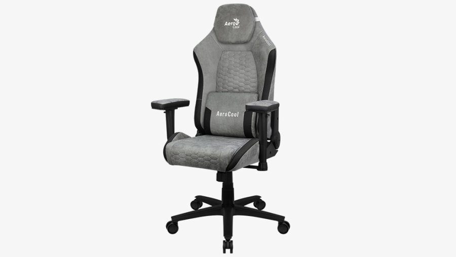 Aerocool Crown AeroSuede Universal gamingstol Polstret sde Stone Grey #9