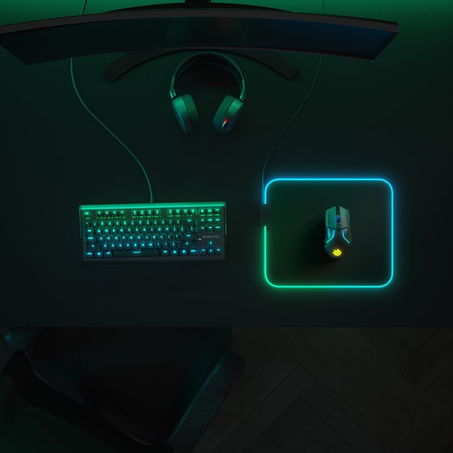 Gaming-musemtte SteelSeries QcK Prism Cloth RGB Sort Gaming #3