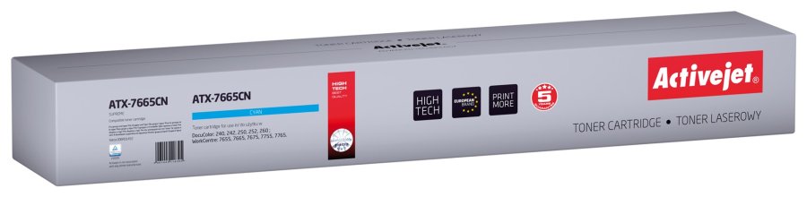 Activejet ATX-7665CN Tonerpatron til Xerox-printere; Erstatning Xerox 006R01452; Supreme; 34000 sider; cyan #1