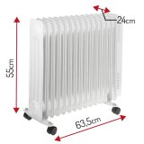Adler AD 7819 varmeapparat Indendrs Hvid 2500 W Olie elektrisk omrdevarmer #5