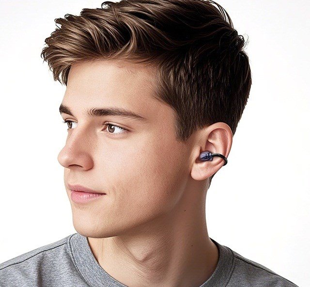 Hoco EA5 DUKE III Trdlst headset med bne rer Forbindelse/musik Bluetooth Sort #2