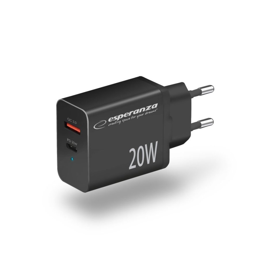 Esperanza EZC105K netoplader 20W sort #2