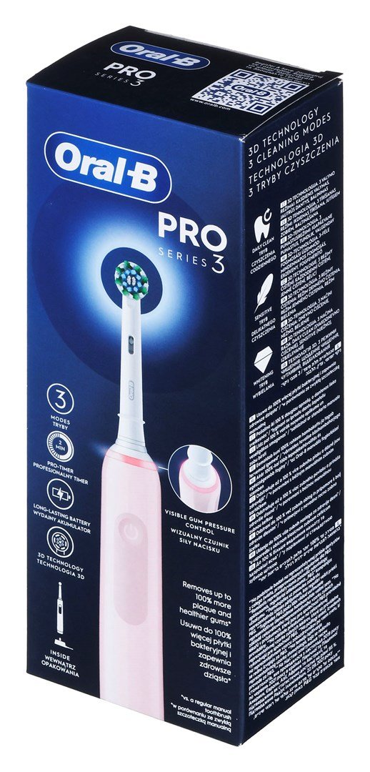 Braun elektrisk tandbrste Oral-B PRO3 Pink X-Clean #12