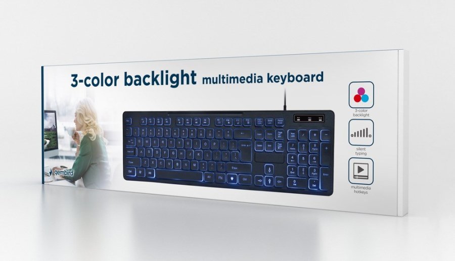 Gembird KB-UML3-02 tastatur Hjemme/kontor USB QWERTY US engelsk Sort #6
