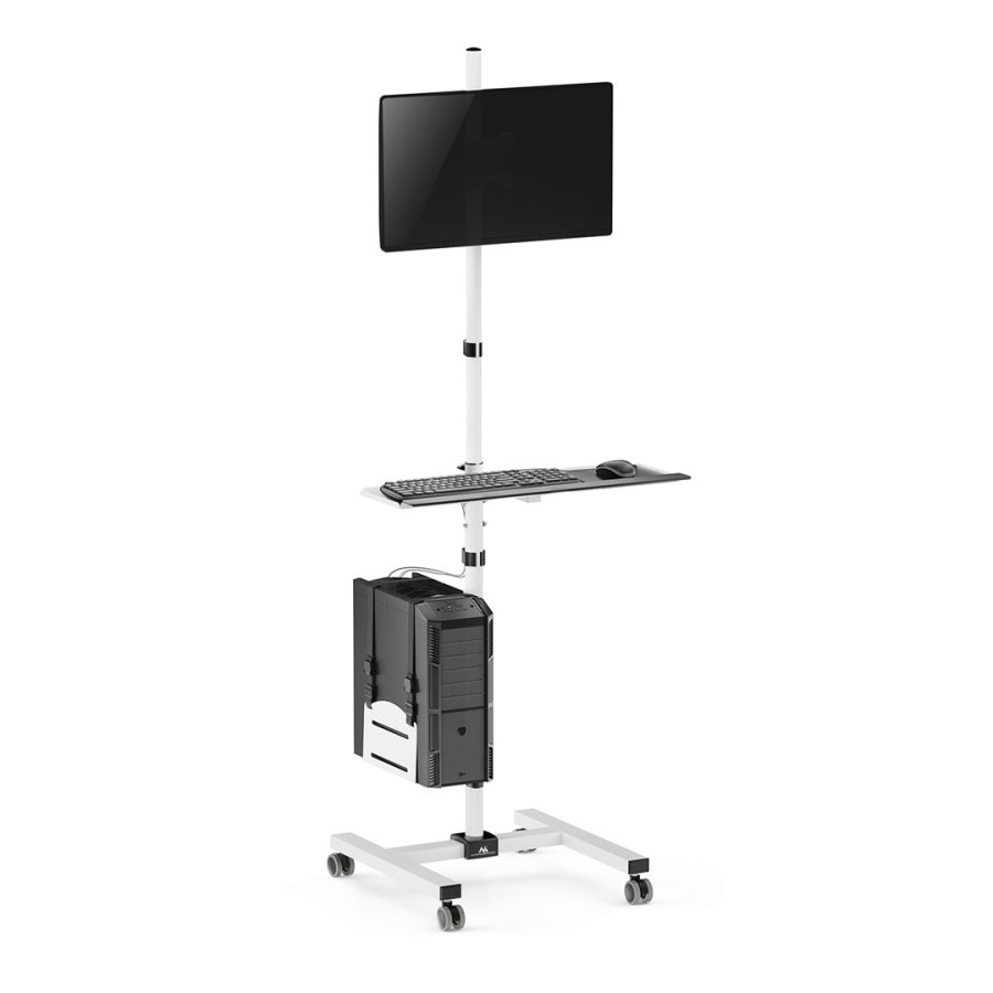 Maclean professional stand trolley, mobil computerarbejdsstation p hjul, max 17-32, max 20 kg, MC-793 #1