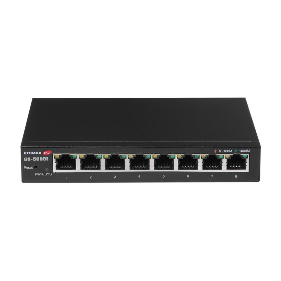 Edimax GS-5008E netvrksswitch Administreret Gigabit Ethernet (10/100/1000) Sort #1