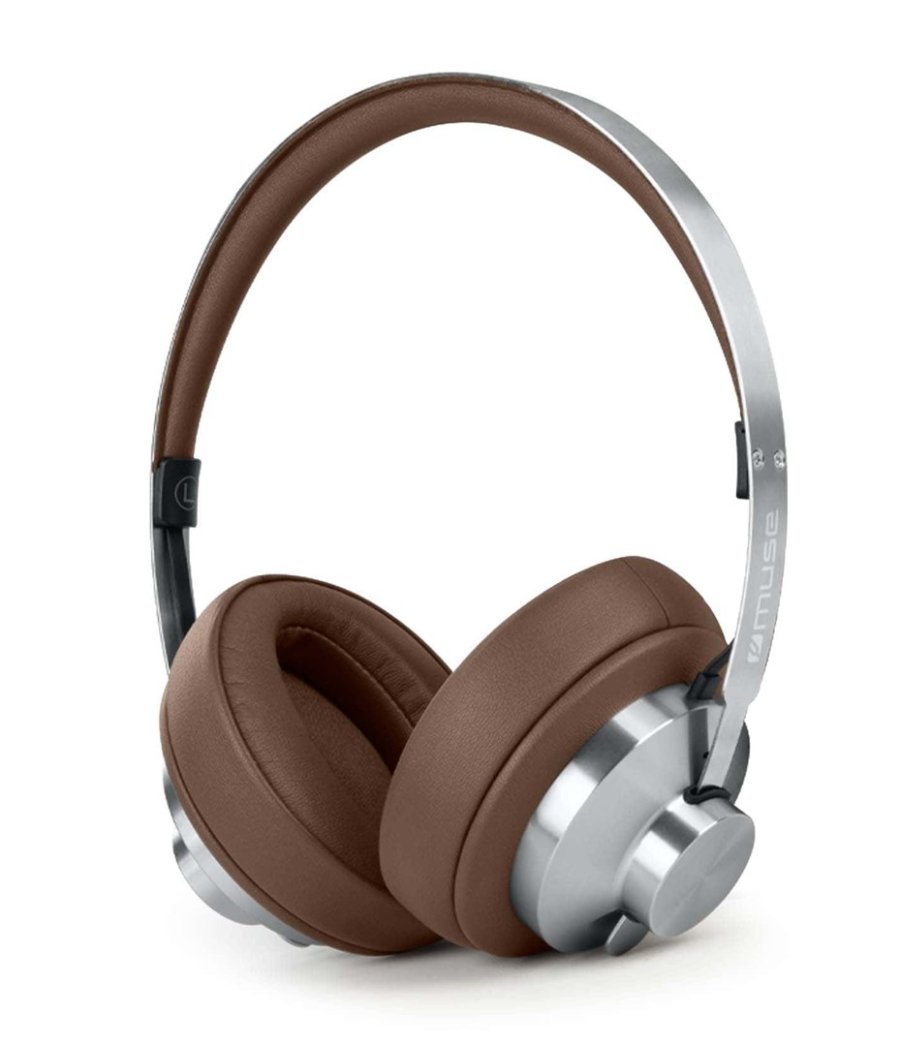 Muse M-298 SBR hovedtelefoner/headset Kabel & tr�dl�s Opkald/musik Bluetooth Brun, S�lv #1