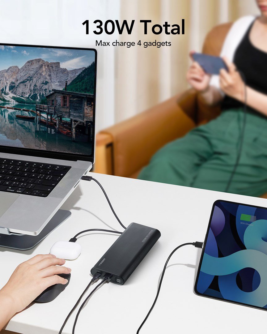 VEGER TC130 powerbank Lithium-Ion (Li-Ion) 25000 mAh Sort #4