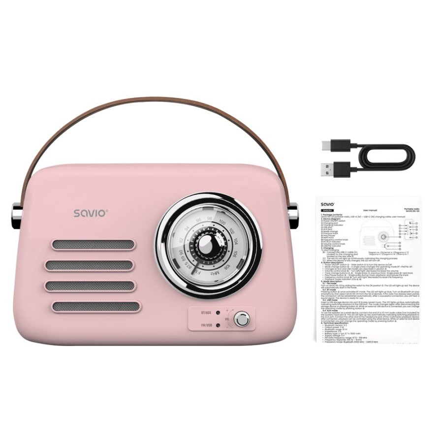 SAVIO RS-03 B�rbar radio, lyser�d #3