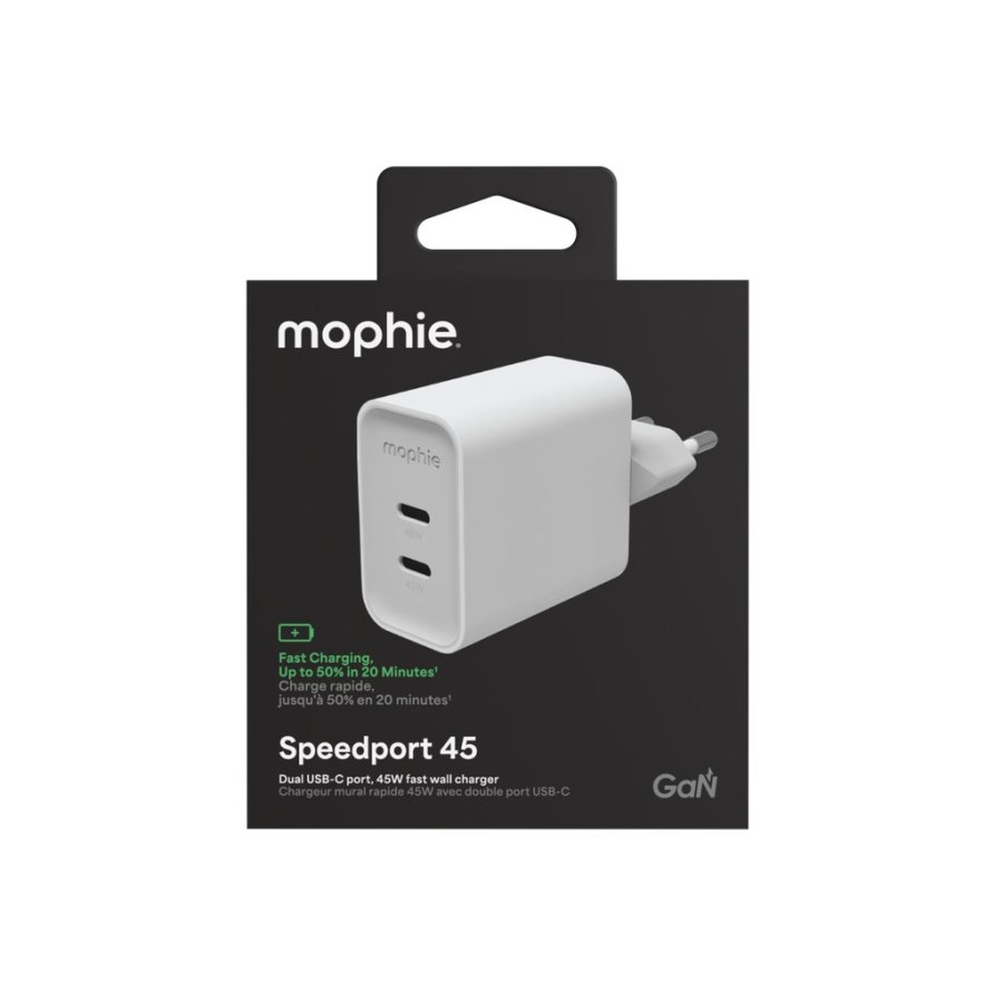 mophie Speedport 45 Universel Hvid Vekselstr�m Hurtig opladning Indend�rs #7